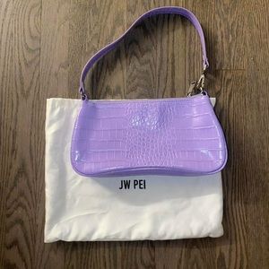 JW pei purple lavender croc purse